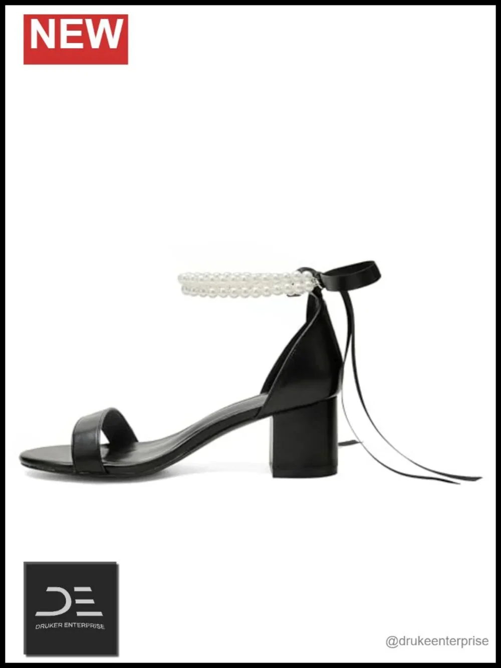 Pearl Wedding Shoes Open Toe Low Block Heels Bridal Pumps